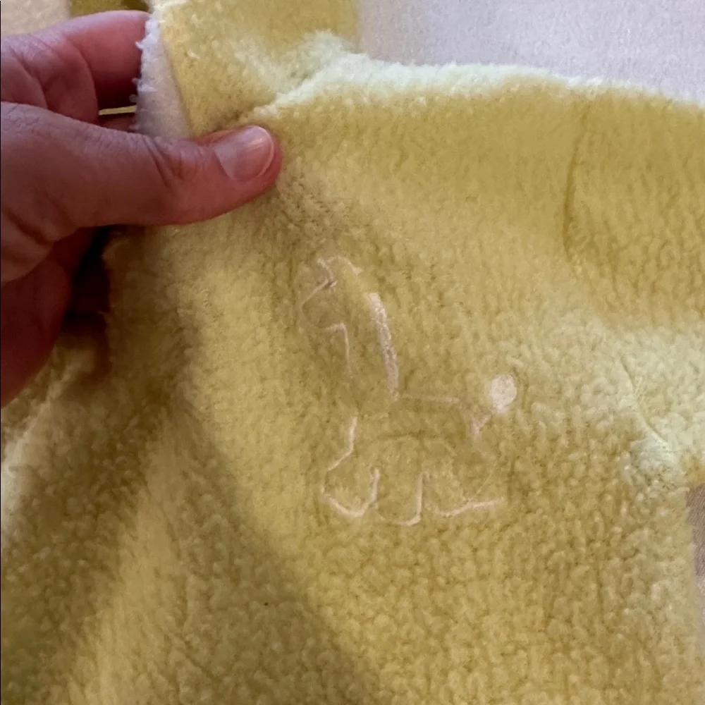 Carter's Vintage yellow fleece baby bunting hooded sleep sack one size to 20 lbs